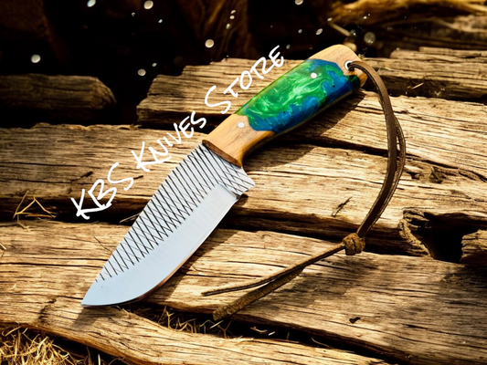 Fixed Blade Cowboy Knife Sheath – 3.65" Rasp Steel Crossdraw Knife