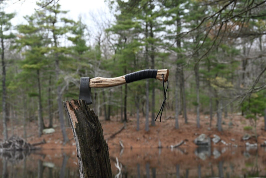 "Thor's Hammer" Battle Viking Axe with Custom Handmade Forged Damascus Steel Blade