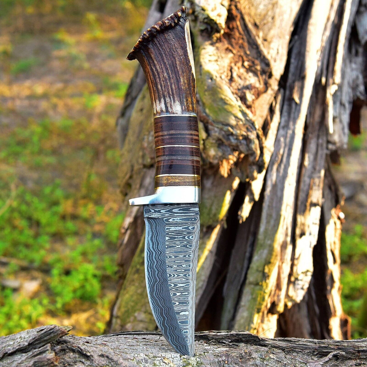 Damascus Steel Handmade Top Best Tracker Knife For Sale with Rosewood – KBS  Knives Store