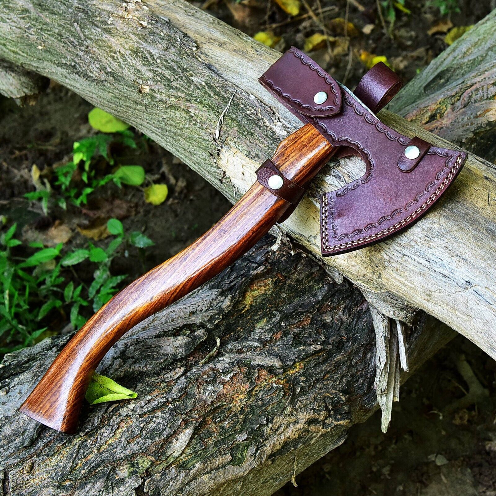 Leather Sheath for "Rosewood Warrior" Tomahawk Axe