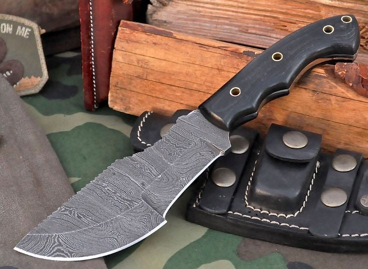 Damascus Steel Handmade Tom Brown Top Best Tracker Knife with Micarta