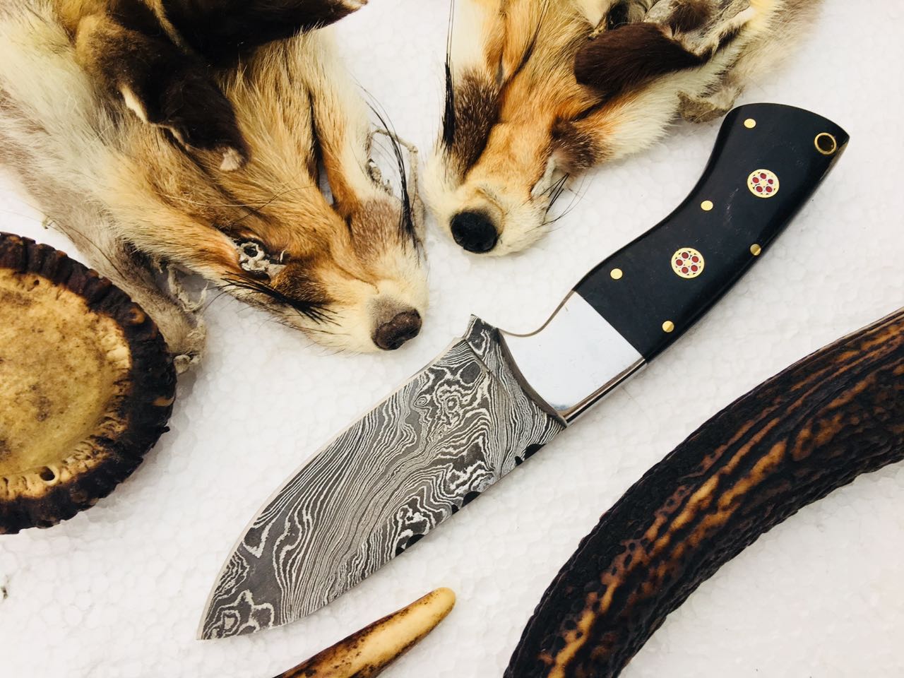 New Custom Handmade Damascus Steel Hunting Skinning EDC Knife