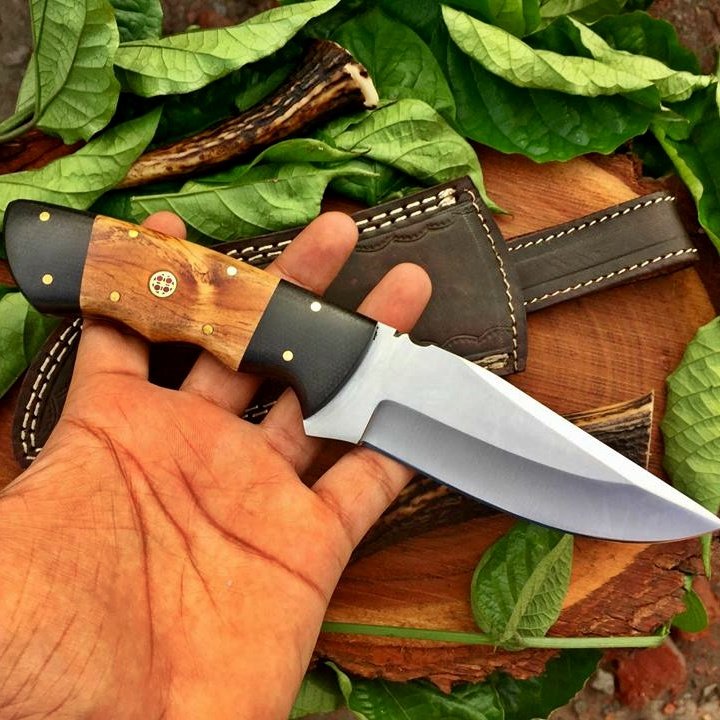 Full Tang Custom Handmade D2 Steel Hunting Camping Knife