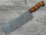 Custom Forged Damascus Cleaver Knife