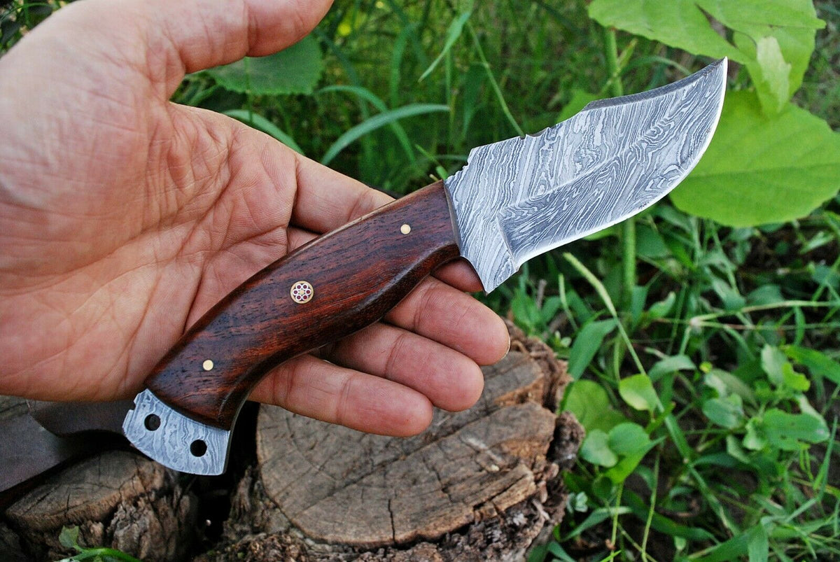 Custom Handmade Damascus Steel Hunting Knife KBS Knives Store