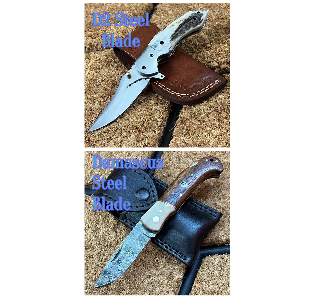What Makes the Fusion of Damascus and D2 Steel in Folding Pocket Knives So Exceptional? KBS Knives Store