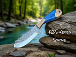 Western Fixed Blade Knife with Epoxy Olivewood Resin Handle