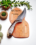 Cowboy Daily Carry Knife with Natural Sheep Horn Handle