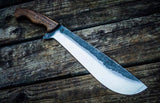 Custom Handmade Bolo Machete Knife with Full Tang Design and Rosewood Handle