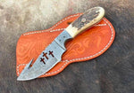 Damascus wirecut guthook knife sets Available