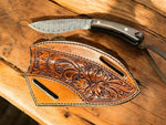 Mini Kukri Blade | Damascus Steel Walnut Handle

