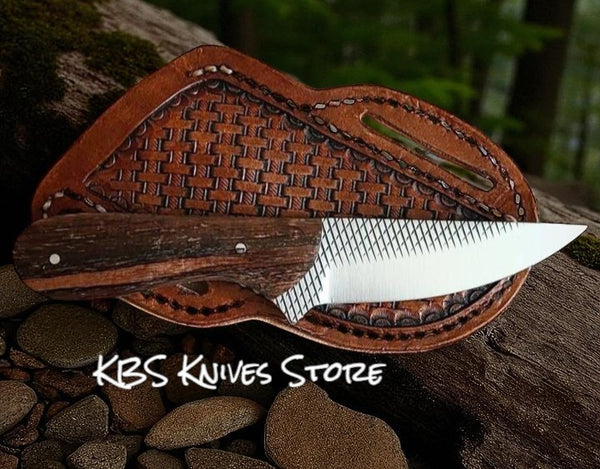 Farriers Rasp Knife – 7.25" Full Tang Blade with Rosewood Handle & Western Sheath

