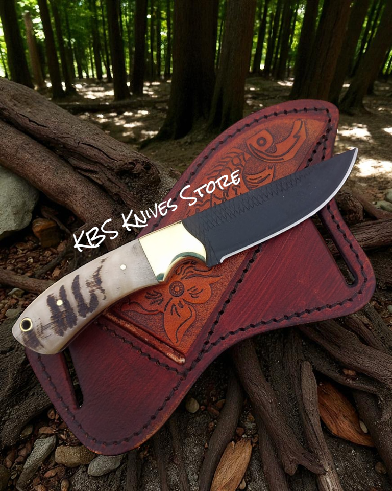 Rugged Ranch Cowboy Knife with Antler Handle - 8