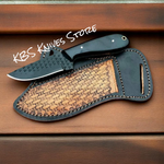 Longhorn Point – Cowboy knifes with powder-coated rasp steel & buffalo horn handle

