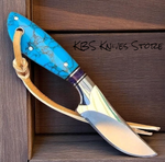 Rancher’s Blade – Cowboy Knife with D2 Steel Blade & Turquoise Stone Handle

