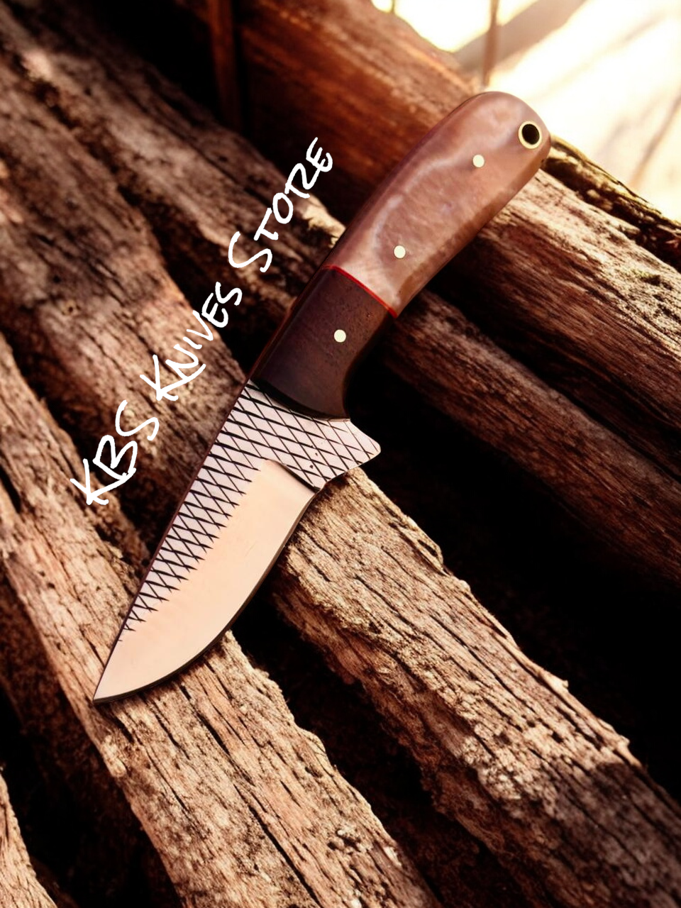 Western Cowboy Ranch Knife for Everyday Use – Rasp Steel & Rosewood 
