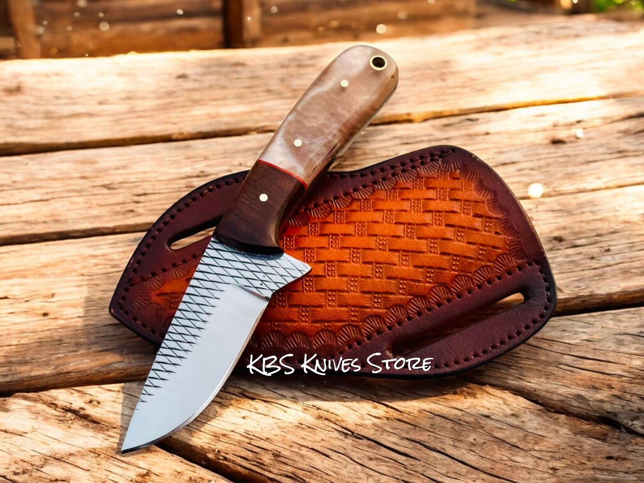 Western Cowboy Ranch Knife for Everyday Use – Rasp Steel & Rosewood