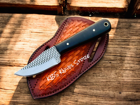 2.75" Knife for Horseback Riding Gear – Buffalo Horn Handle with sheath