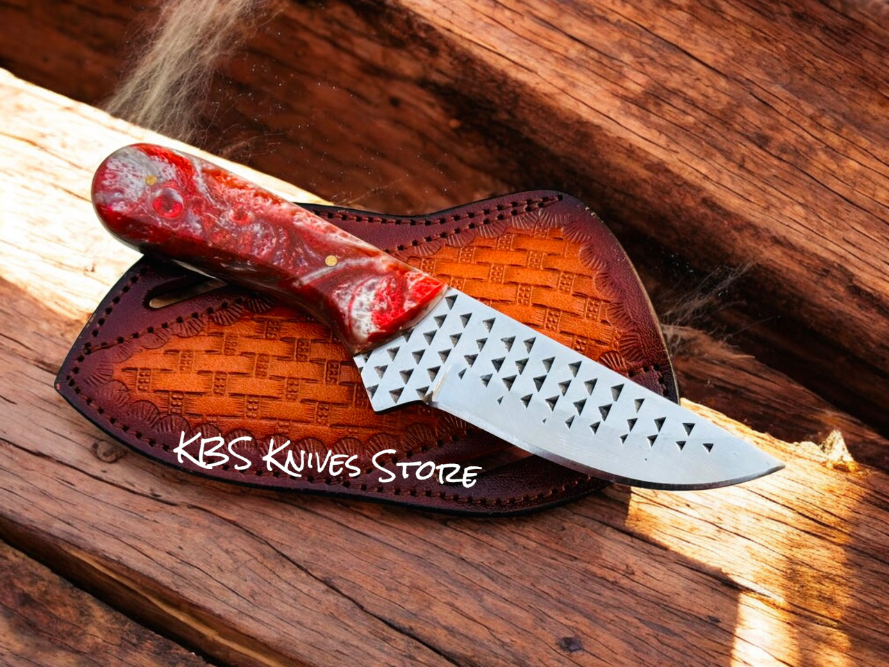 cowboy Utility Knife for Farm and Ranch – 7.5" Full Tang Rasp Steel with sheath
