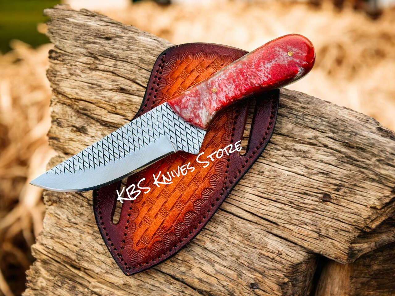 cowboy Utility Knife for Farm and Ranch – 7.5" Full Tang Rasp Steel