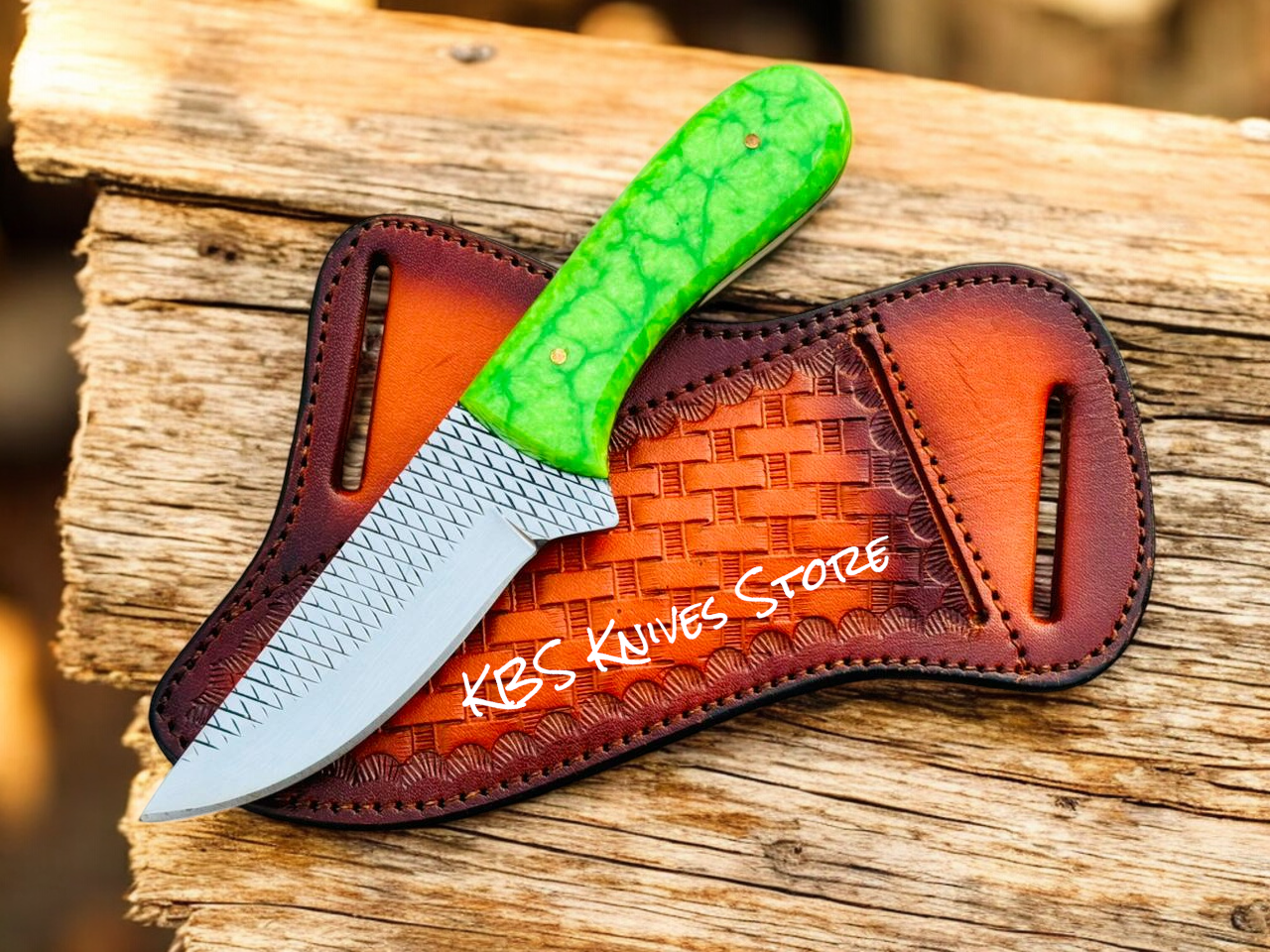 Cowboy Outdoor Utility Knife – 3.8" Rasp Steel Blade with Sheath