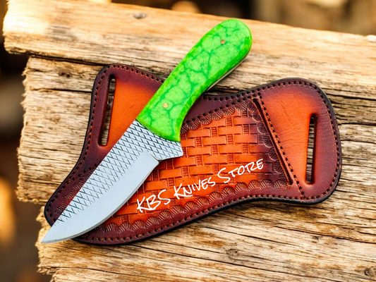Cowboy Outdoor Utility Knife – 3.8" Rasp Steel Blade with Sheath