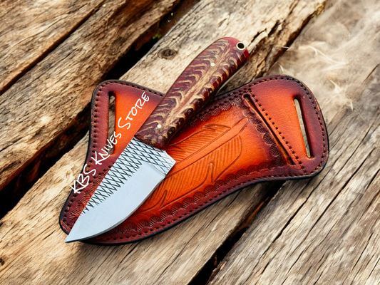 Handcrafted Western Knife for Men’s Gift – 3.25" Rasp Steel Blade