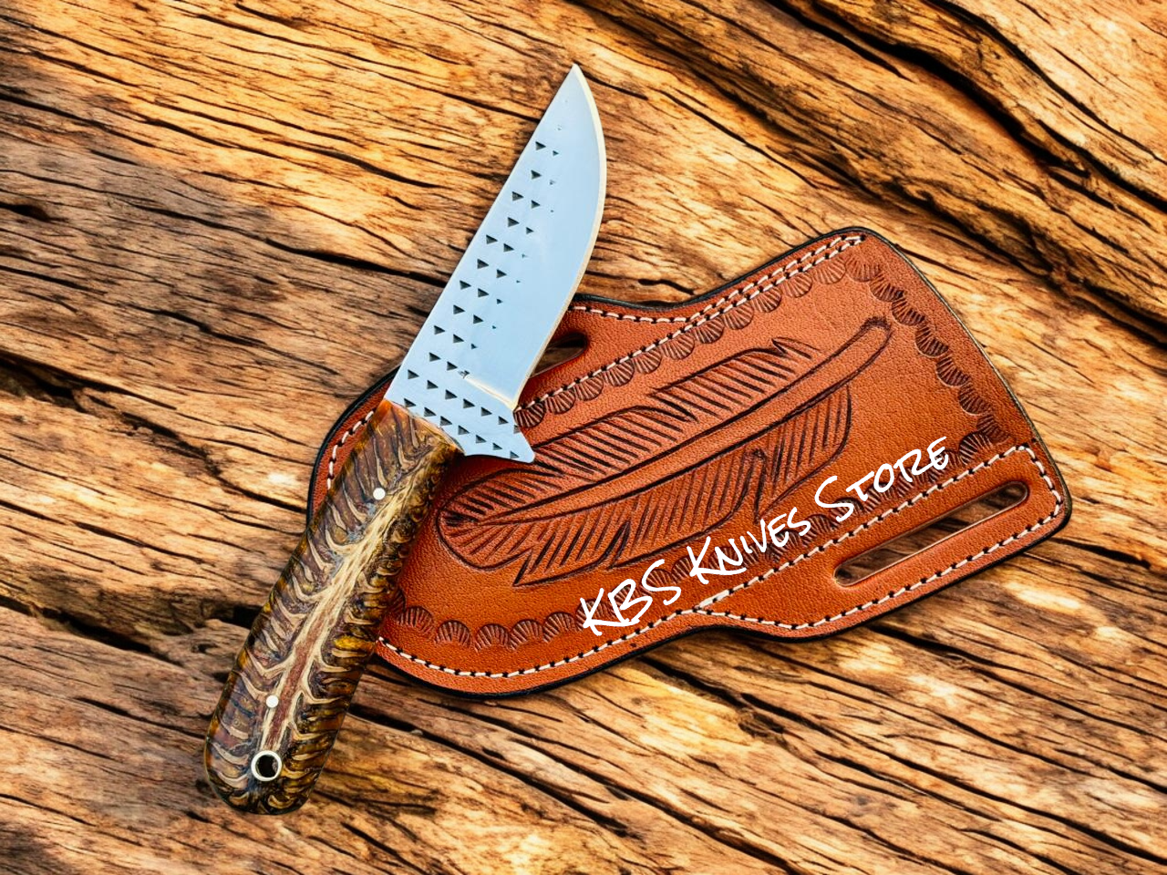Best Ranch Knife – Handmade 3.75" Rasp File Steel with Leather Sheath