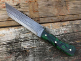 Viking Seax Knife with Full Tang 1095 Steel Blade and Epoxy Resin Handle