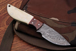 Good skinning knife with 8-inch Damascus blade, ideal for deer skinning and general use.
