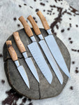 5 Piece Custom Handmade Acid Washed Stainless Steel Kitchen Knives Set –  KBS Knives Store