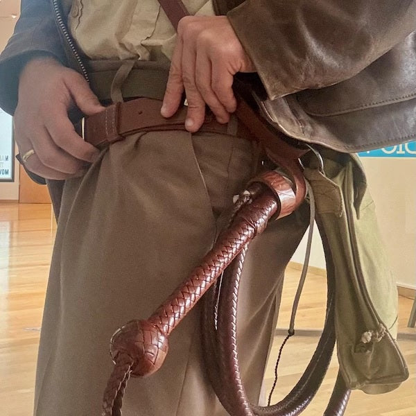 6ft Real Leather Bull Whip - Pink & Black Indiana Jones Style | Handmade For Adults, Horse Riding, Practice