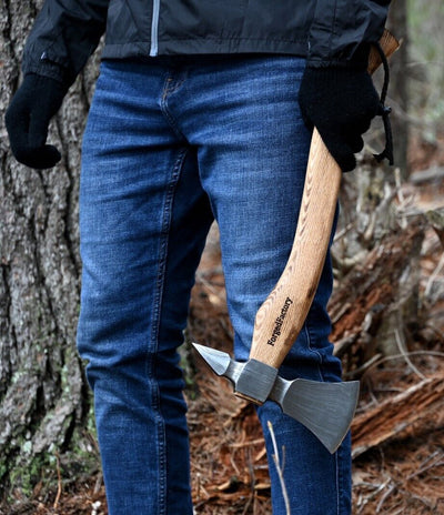 Sharp Edge and Forged Design of the "Thor's Hammer" Viking Throwing Axe






