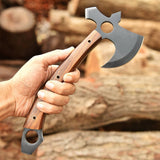 Custom Acid-Etched 1095 Steel Blade on Iron Guard Tomahawk