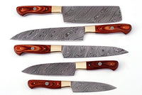 Damascus Kitchen Knives Set