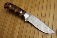 Twist Damascus Steel Skinning Knife