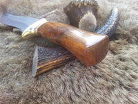 12-Inch D2 Steel Bowie Knife featuring a Rosewood Handle and Brass Guard
