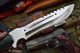 13.5-inch Custom Handcrafted Survival Knife with leather sheath and non-slip Micarta G10 handle