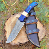 Custom Handmade Damascus Steel Hunting Knife