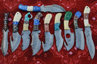 Handmade Damascus Steel Hunting Knives