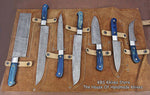 Full Tang Custom Handmade Damascus Steel Kitchen Knives Set