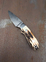 Full Tang Custom Handmade Damascus Steel Hunting Skinning Knife