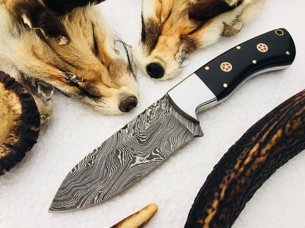 New Custom Handmade Damascus Steel Hunting Skinning EDC Knife