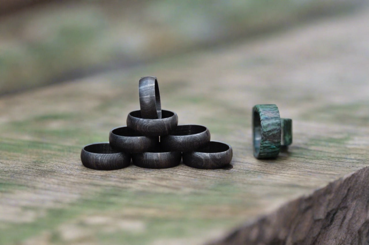 Custom Damascus Steel Groom's Ring

