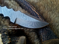 Hand Made Full Damascus Skinning Knife