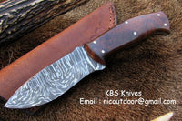 Handmade Damascus Skinning Knife