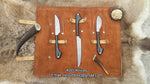 Outdoor Edge Knife Sets 3-Piece Damascus Steel Hunting Kit with Buffalo Horn Handles


