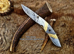Everyday Carry Hand Engraved Damascus Steel Folding Pocket Knife – The MasterCraft
