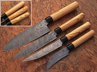 Damascus steel Kitchen knives set