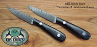 Full Tang Custom Handmade Damascus Steel Steak Knives